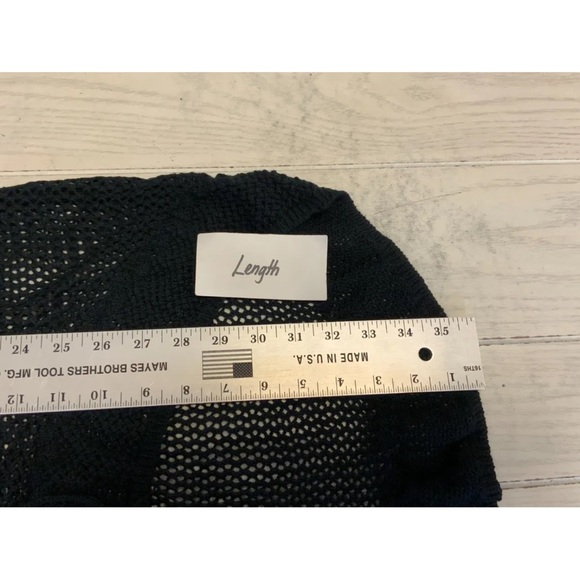 Women's V-Neck Crochet Bell Sleeve Swim Cover Up Dress, One Size, Black - Picture 4 of 8